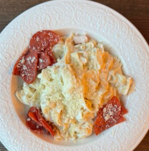 Паста ручной работы с пепперони (большая порция)