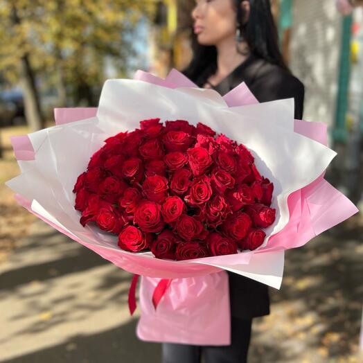 51 Роза пышный букет ХИТ продаж