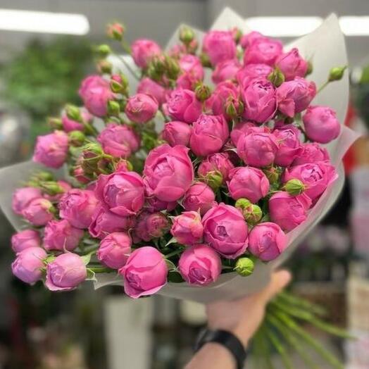 Мисти баблс премиум кустовая пионовидная роза