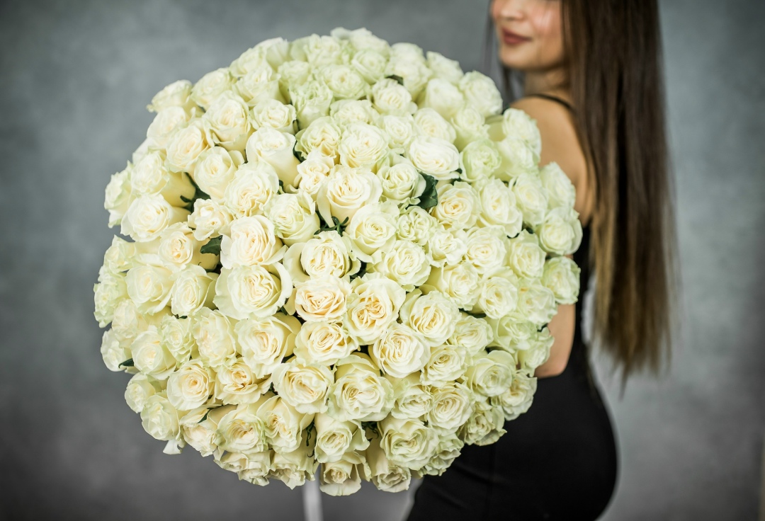 101 белая роза