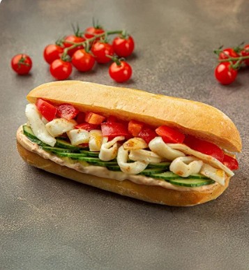 Чиабата с кальмаром