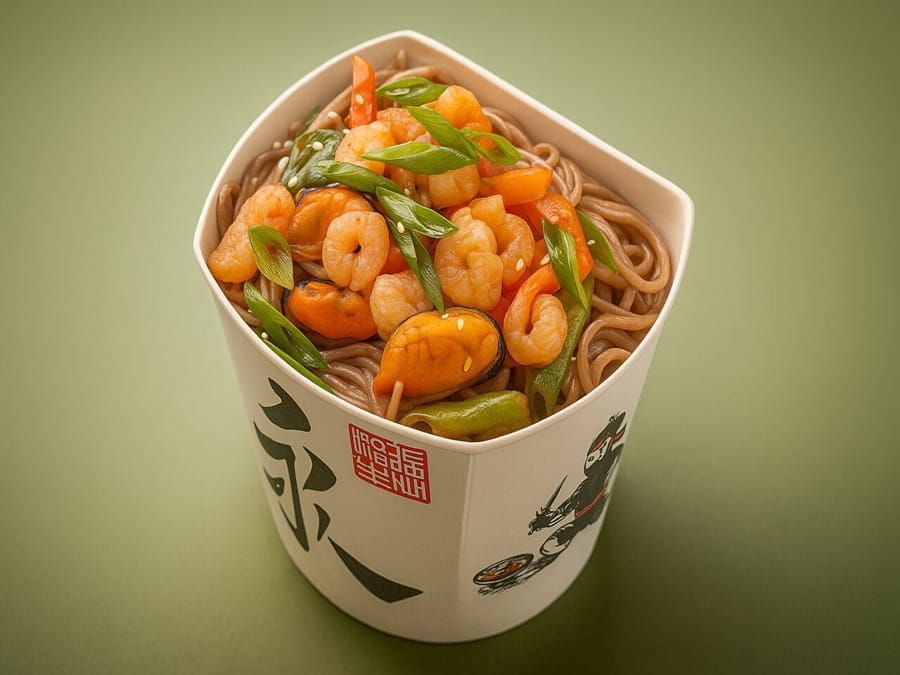 Соба WOK с морепродуктами