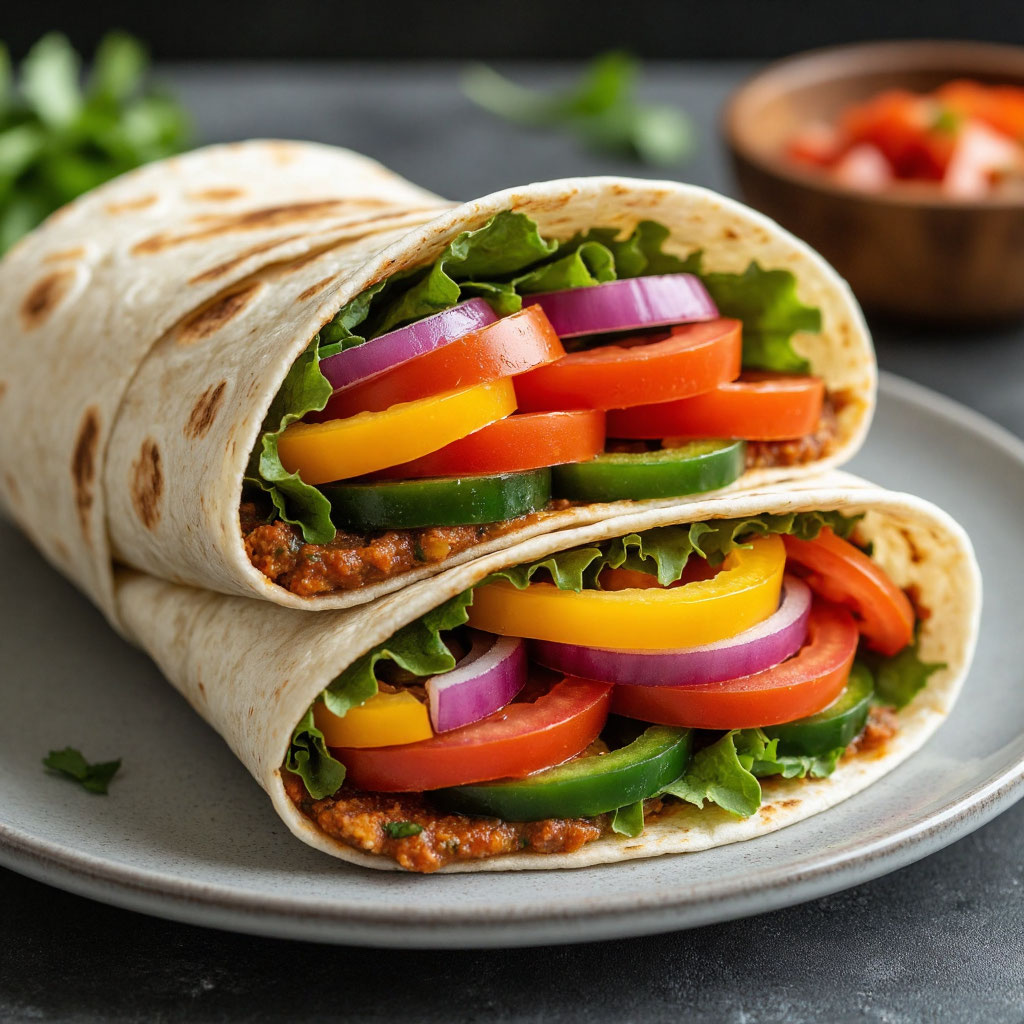 Мини шаверма с болгарским перцем