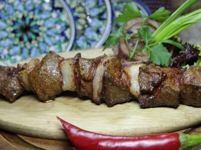 Говяжья печень с курдюком
