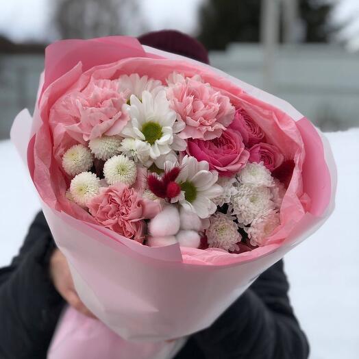 Букет «Малиновый зефир»