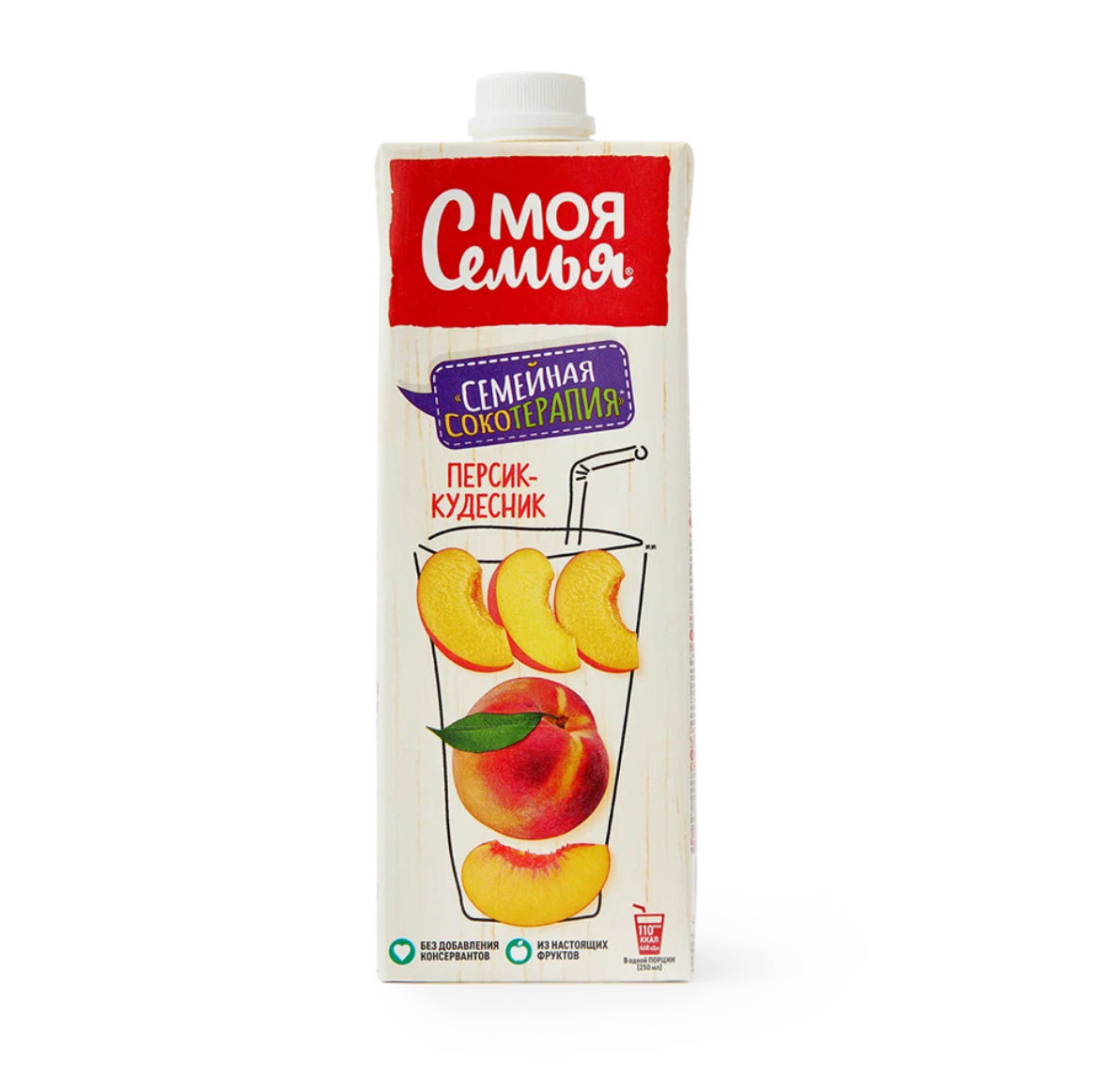 Сок Моя семья 1л персик
