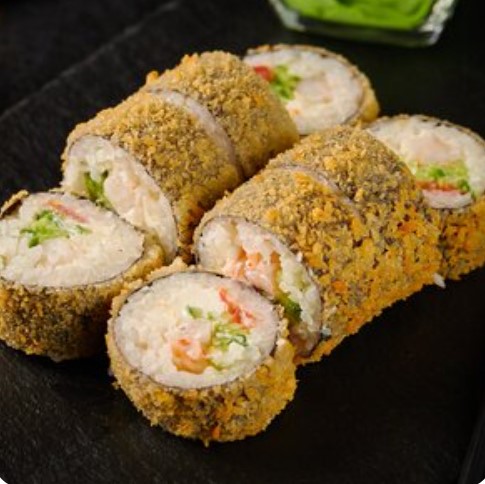 Жаренный ролл с тигровой креветкой
