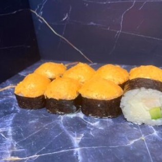 Запечённый ролл с креветкой