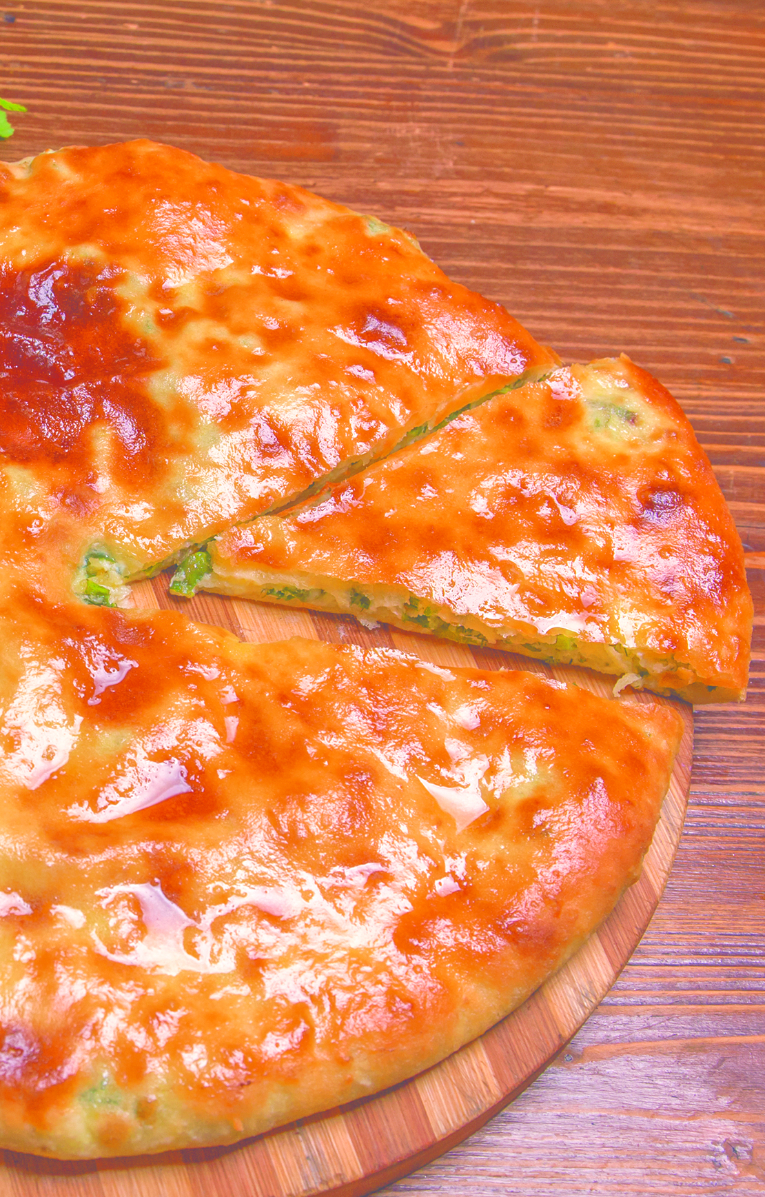 Хачапури с сыром и зеленью