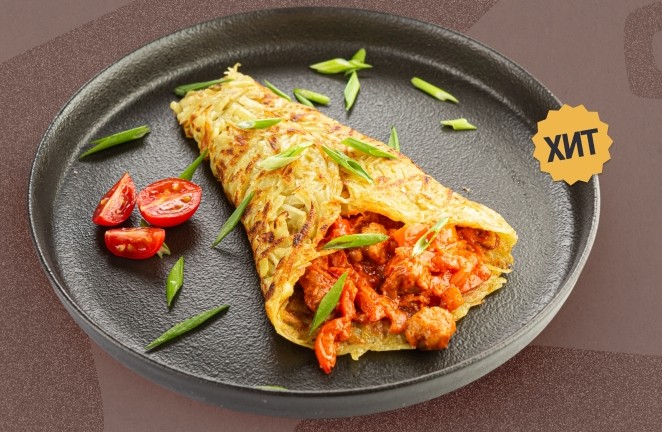 Свинина в картофельном блине