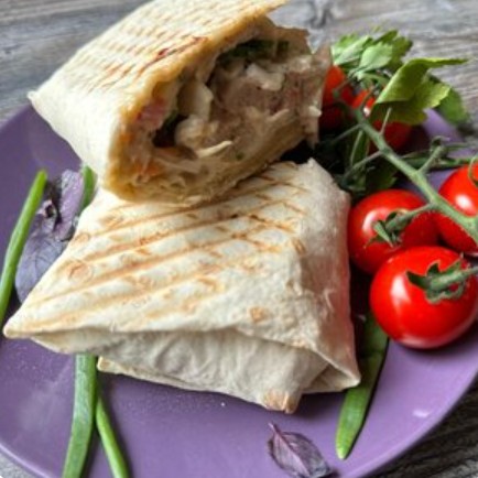 Стандартная шаурма с шашлыком из свинины