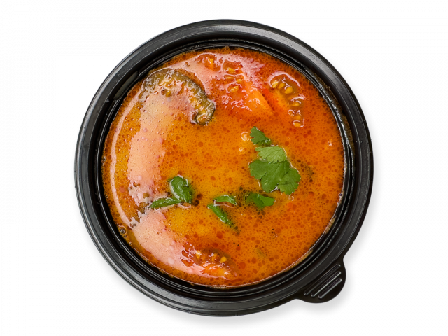 Суп Том Ям с креветкой и курицей