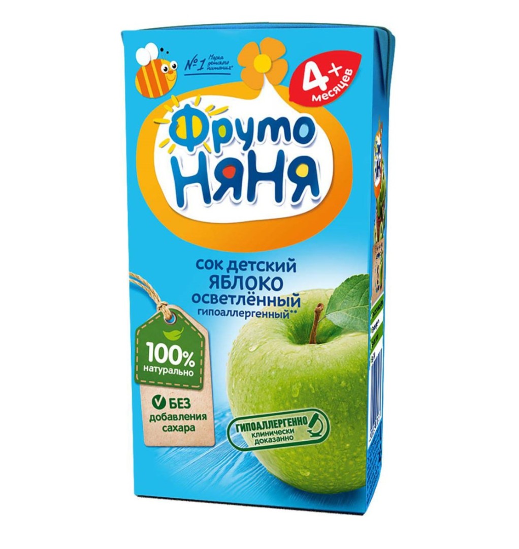 Сок яблочный фрутоняня 0,2л