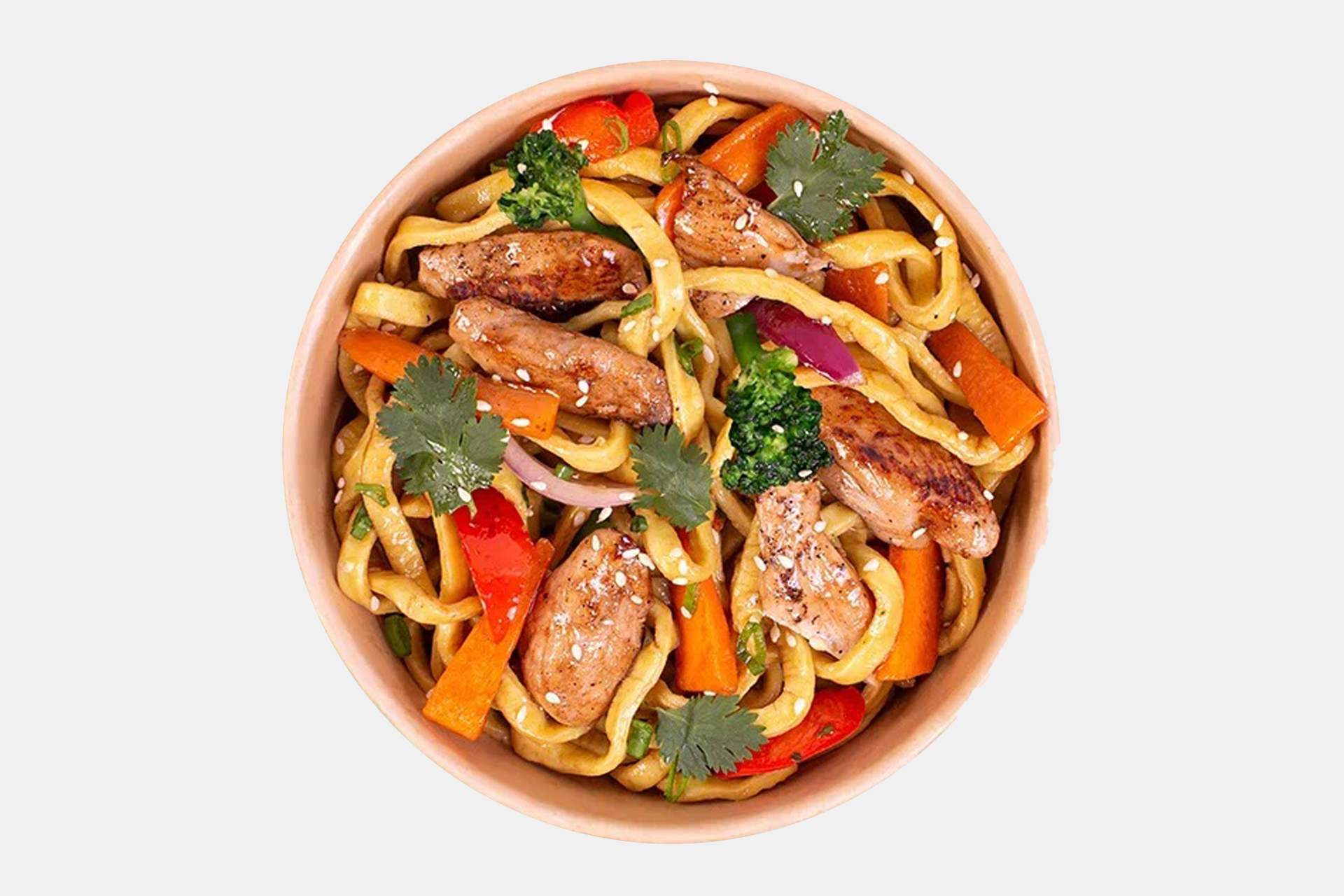 Лапша с курицей в соусе Терияки