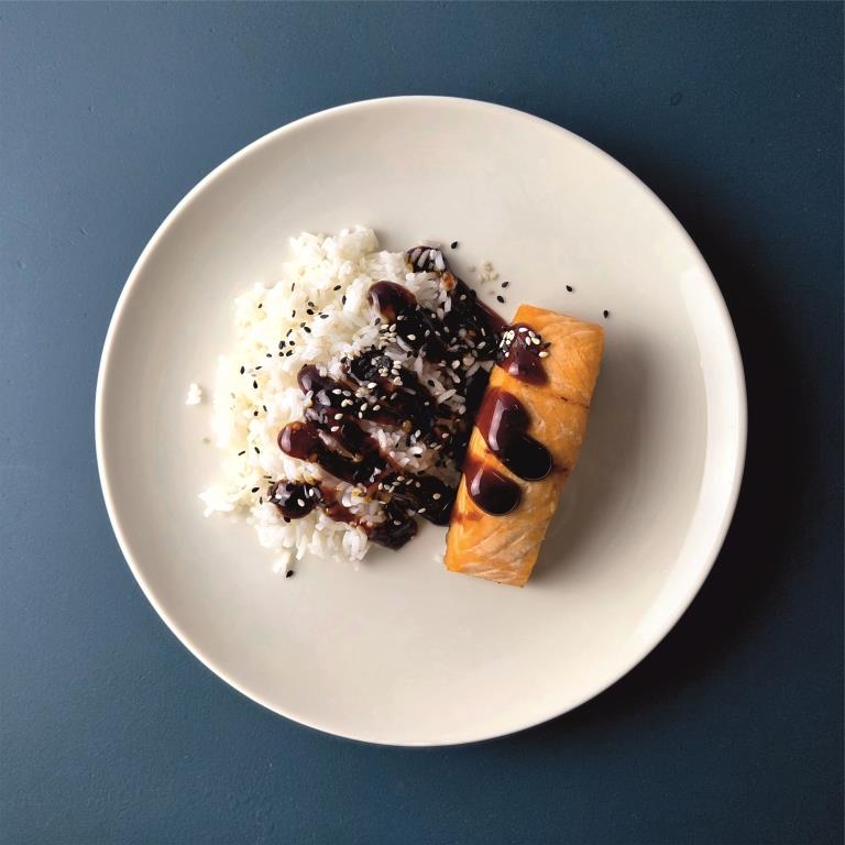 Сёмга терияки с рисом