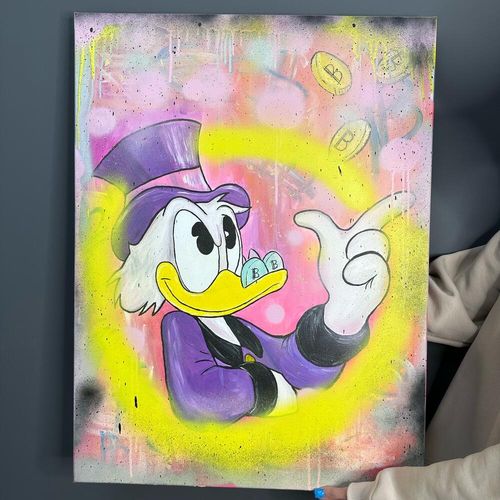 Ручная работа Картина Scrooge McDuck gold