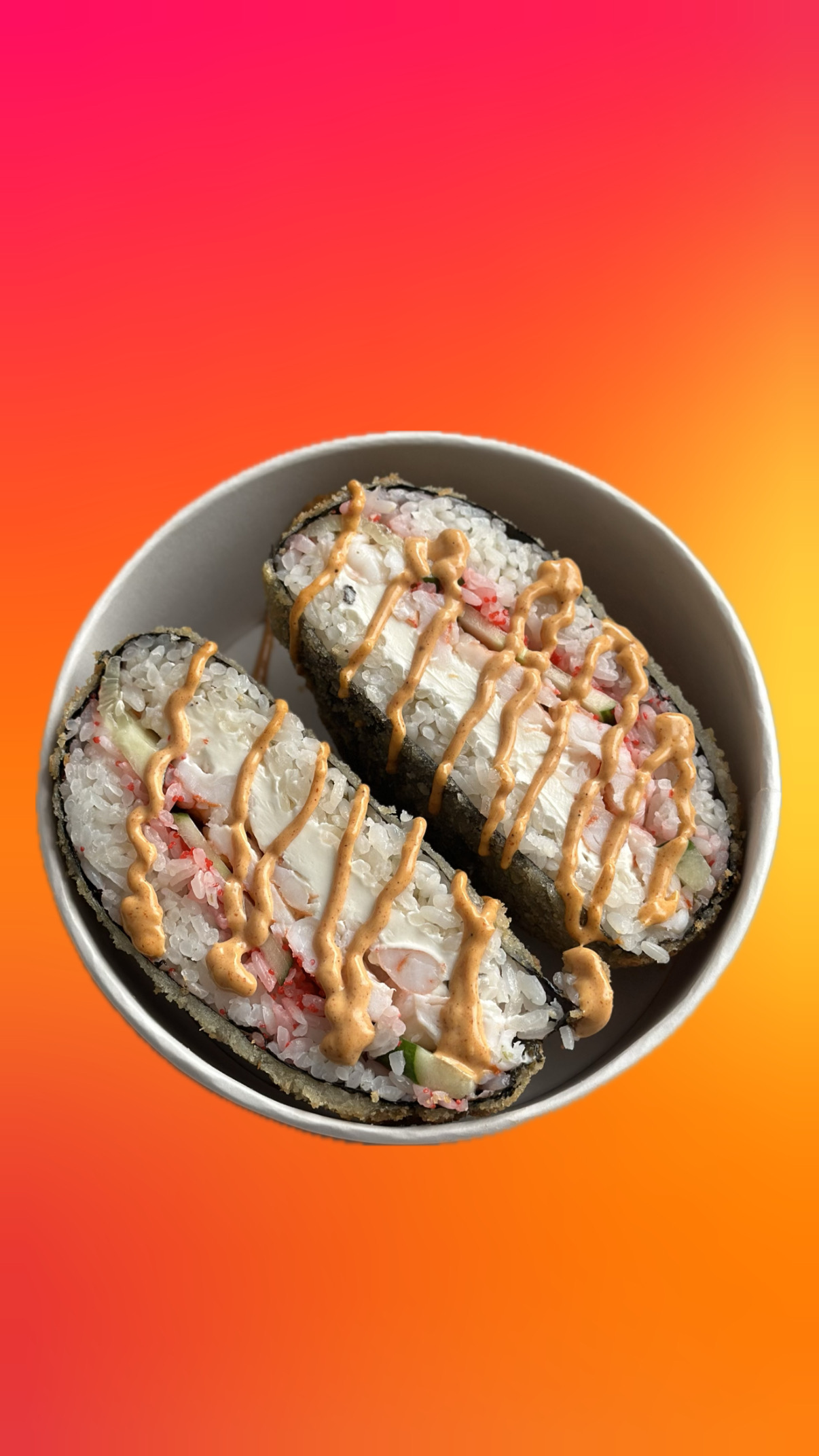 Суши-бургер с крабом