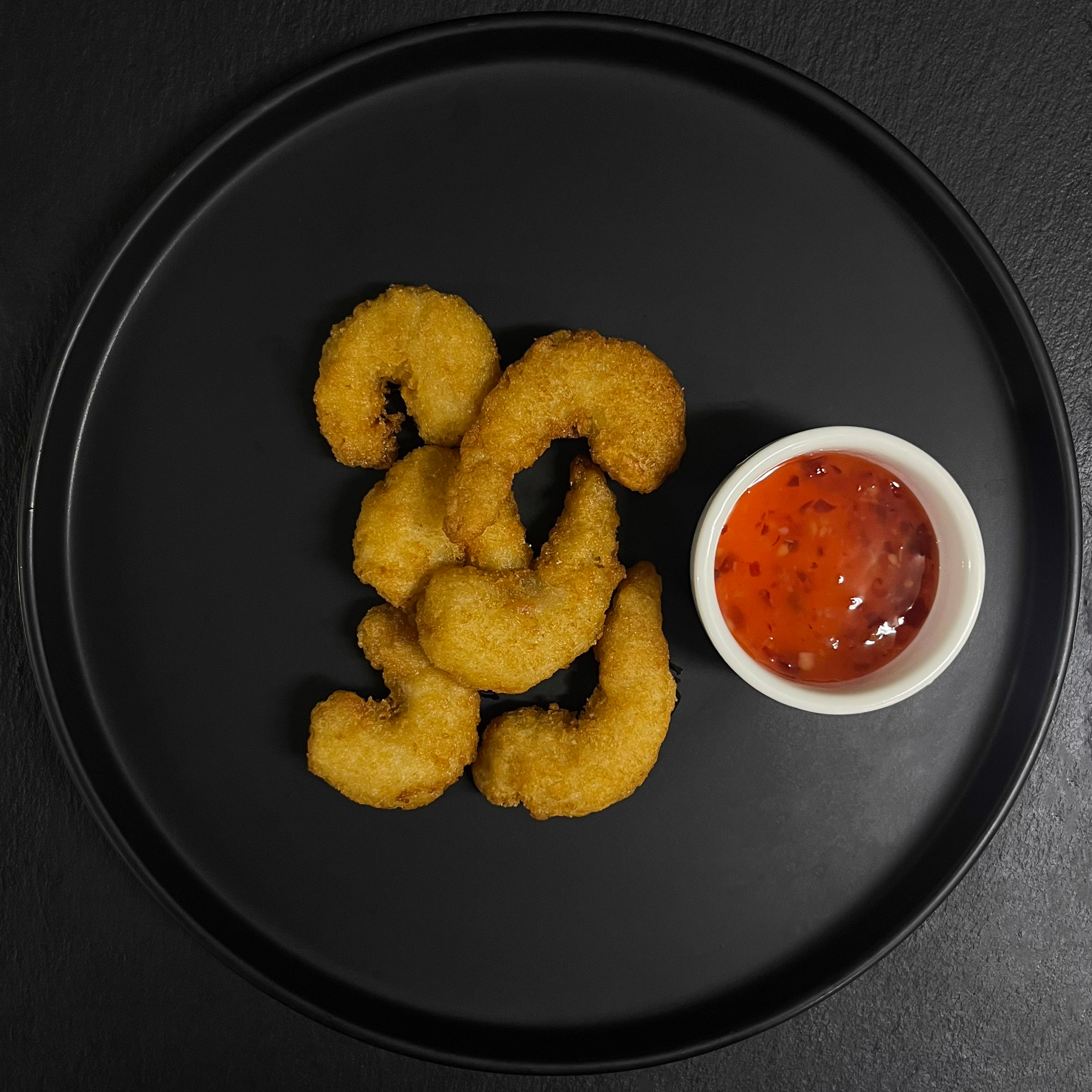 Креветки со сладким соусом чили