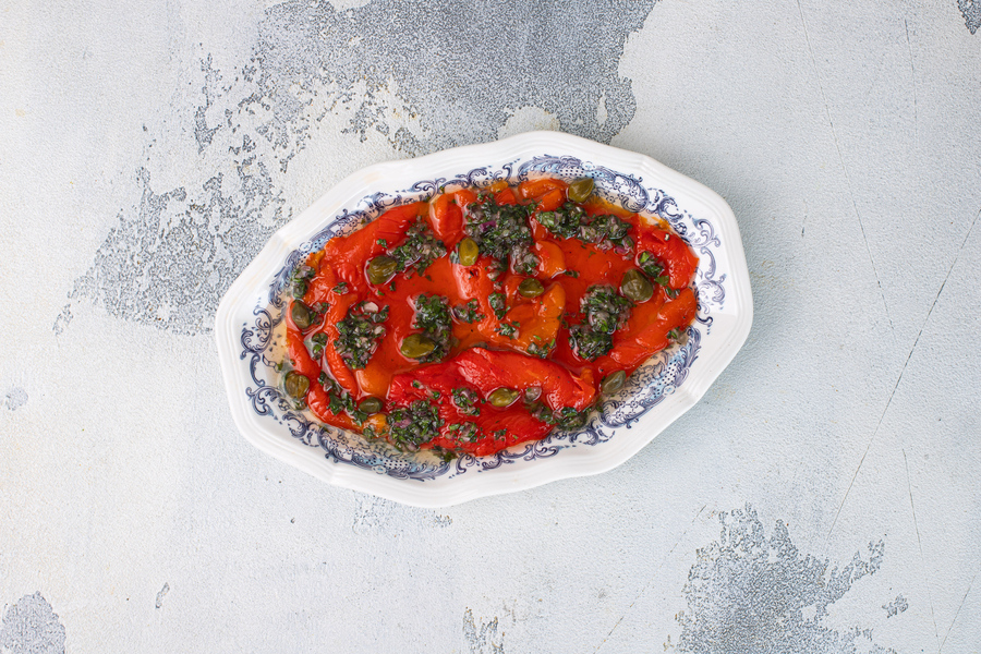 Печеный перец Сальса Верде