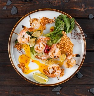 Креветки на гриле