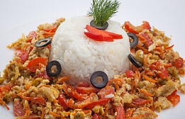 Тэппаньяки с овощами 