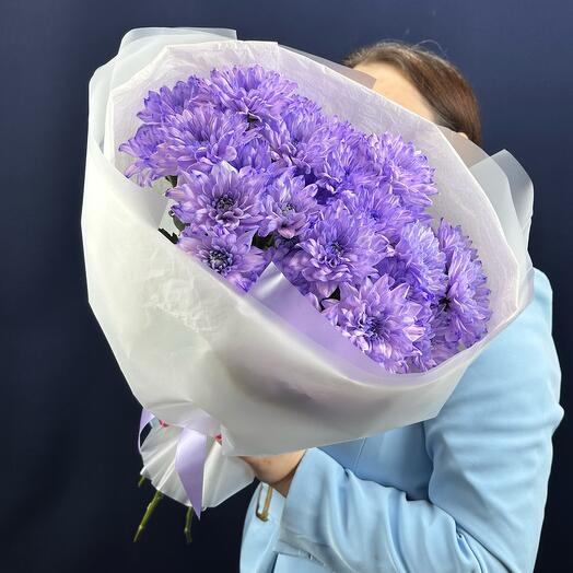 Букет из Фиолетовой кустовой Хризантемы