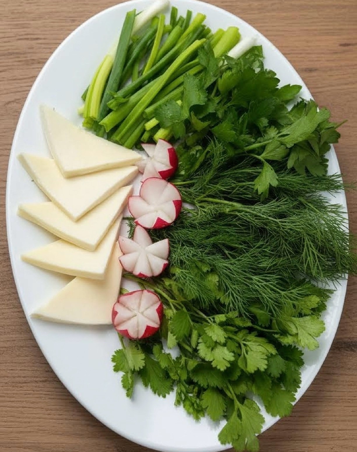 Брынза с зеленью