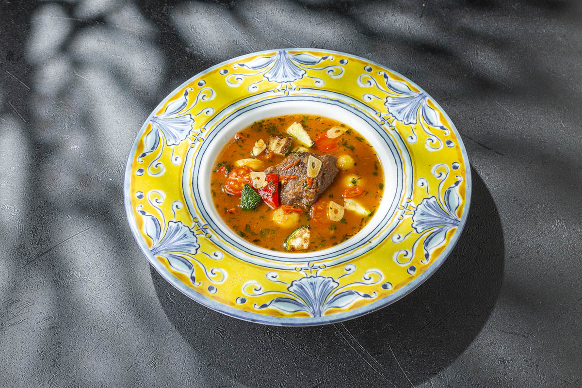 Хашлама с томлёным ягненком