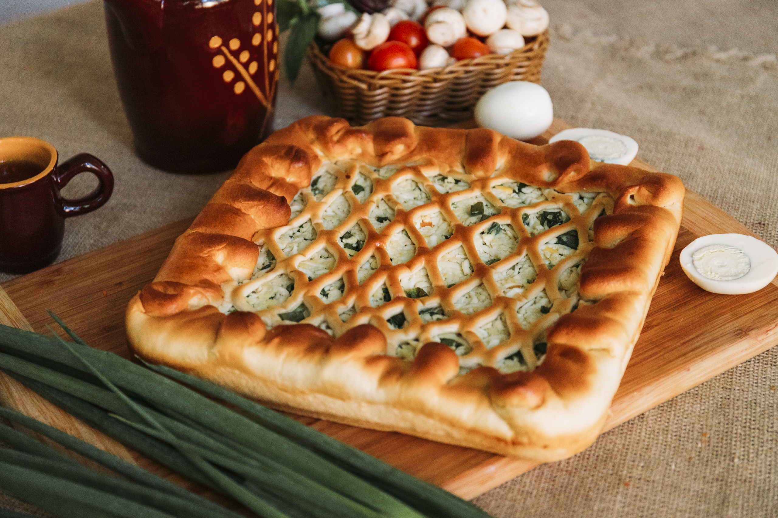 ПИРОГ С ЗЕЛЁНЫМ ЛУКОМ И ЯЙЦОМ