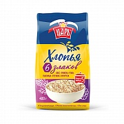 Хлопья 6 злаков 400г ТМ Царь