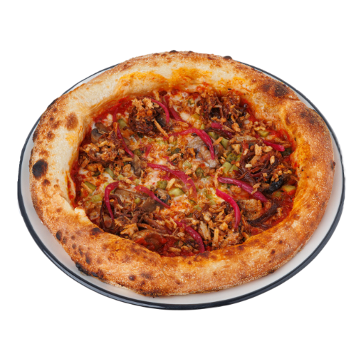 Пицца с мясным миксом из коптильни