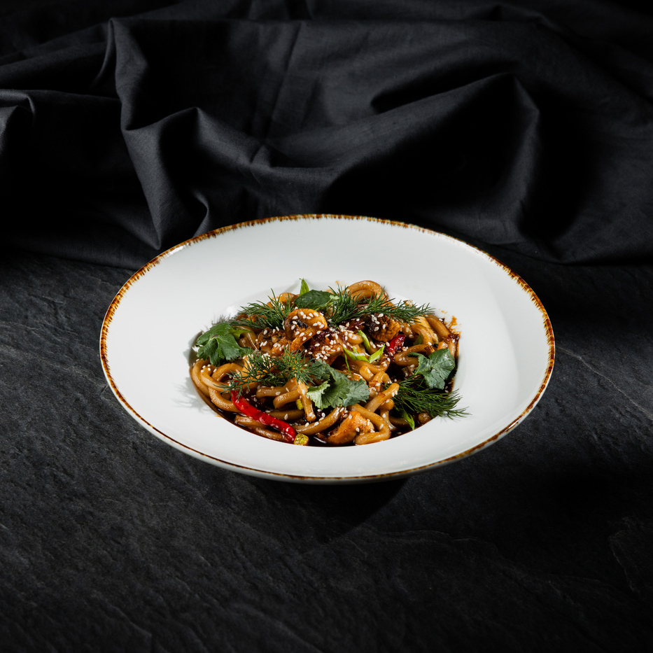 Wok курица-креветка