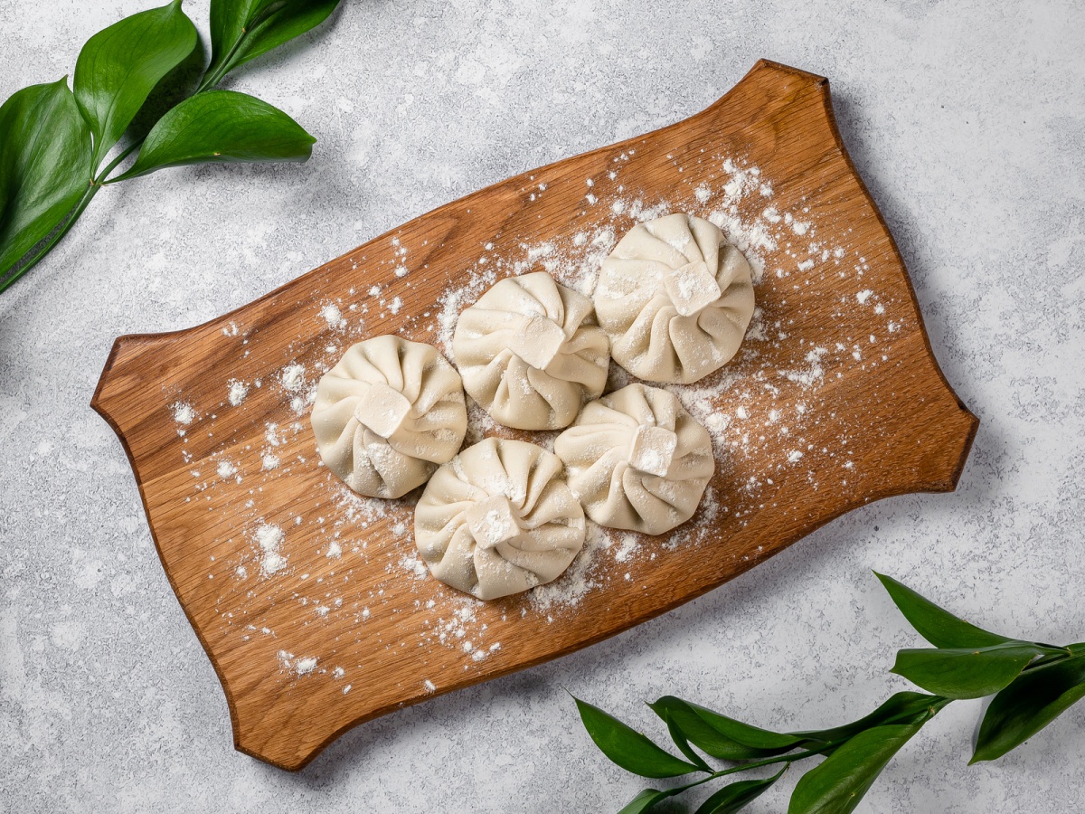 Хинкали для варки с креветками и сыром (5 шт)