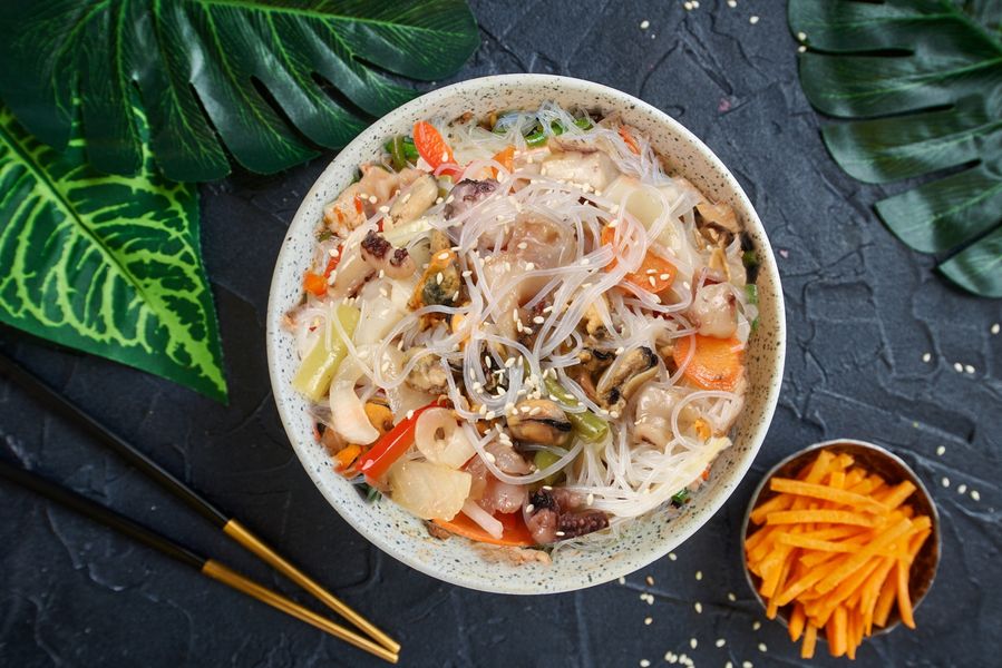 Фунчоза с морепродуктами