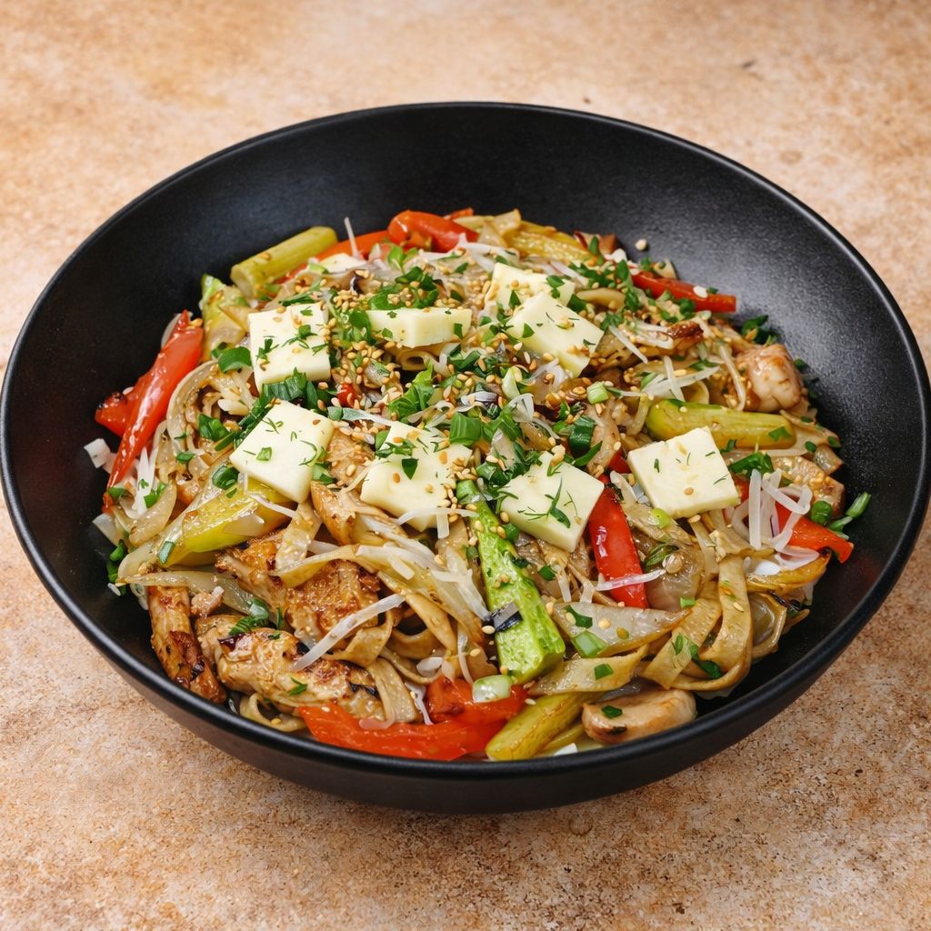 Удон с курицей