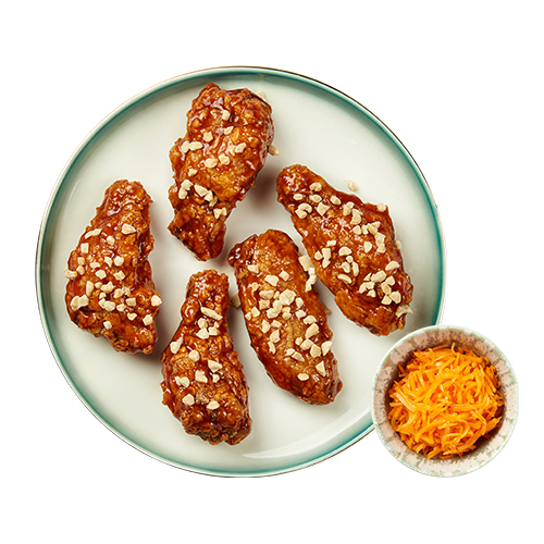 Крылья Каннам мини с морковью по корейск