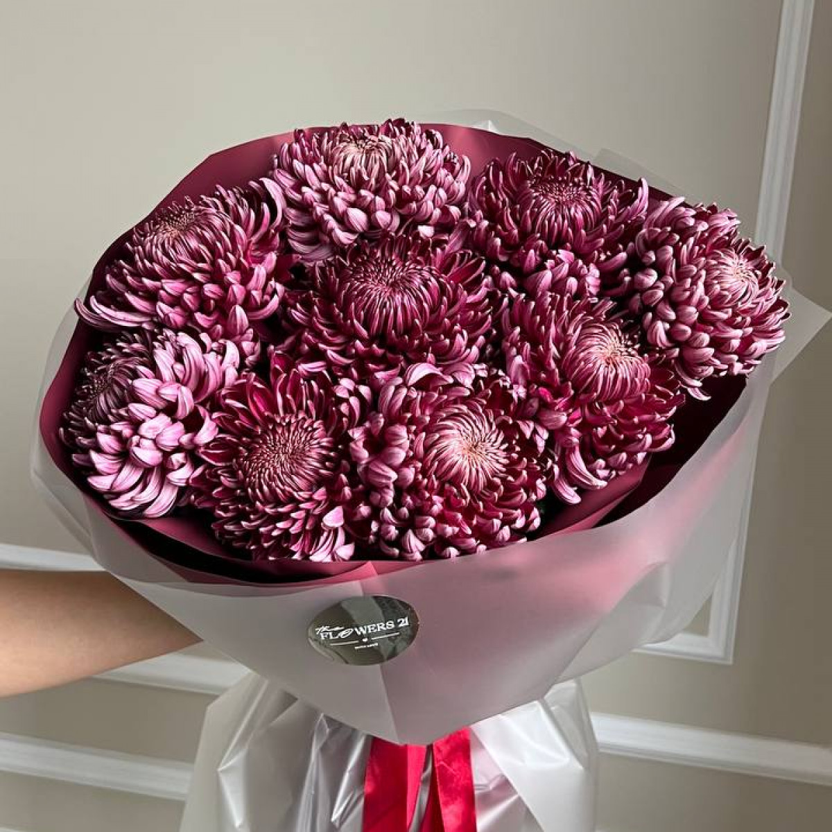 Моно букет из хризантем (предзаказ)