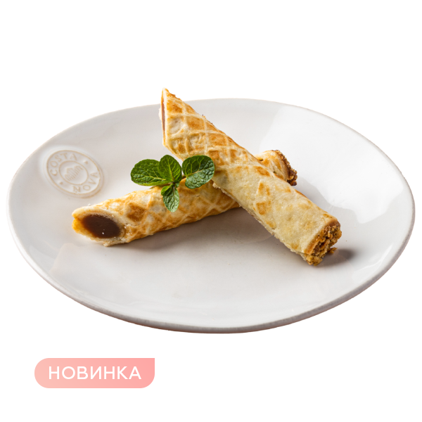 Вафельная трубочка с варёной сгущёнкой