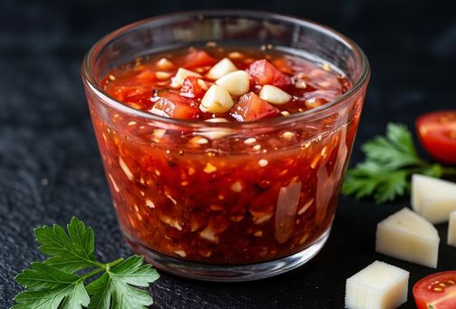 Хренодёр (соус на основе томатов, хрена и чеснока)