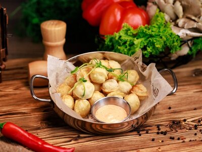 Жареные пельмени