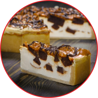Чизкейк с брауни и карамелью