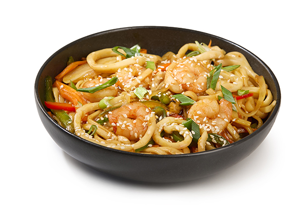 2-7 Удон с морепродуктами в соусе терияки 