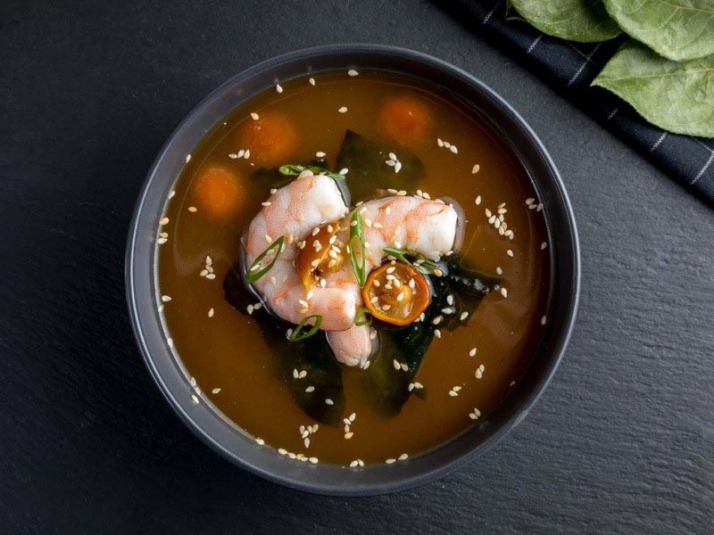 Мисо с креветками