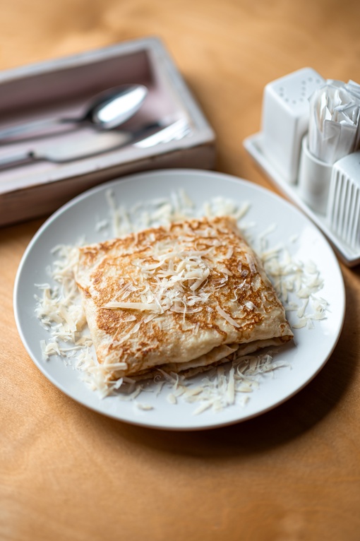 Блинчик с начинкой карбонара и сыром
