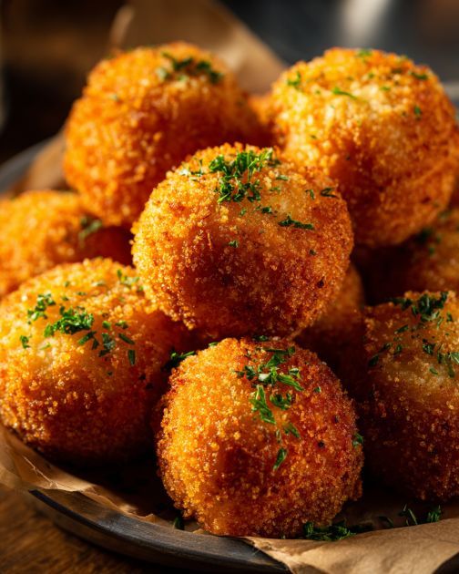 Куриные шарики с сыром 10 шт. + чесночный соус.