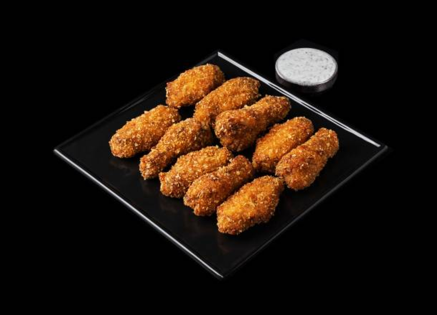 Крылышки в кляре большая порция c соусом