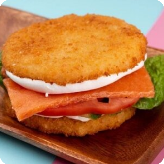 Суши-бургер с лососем