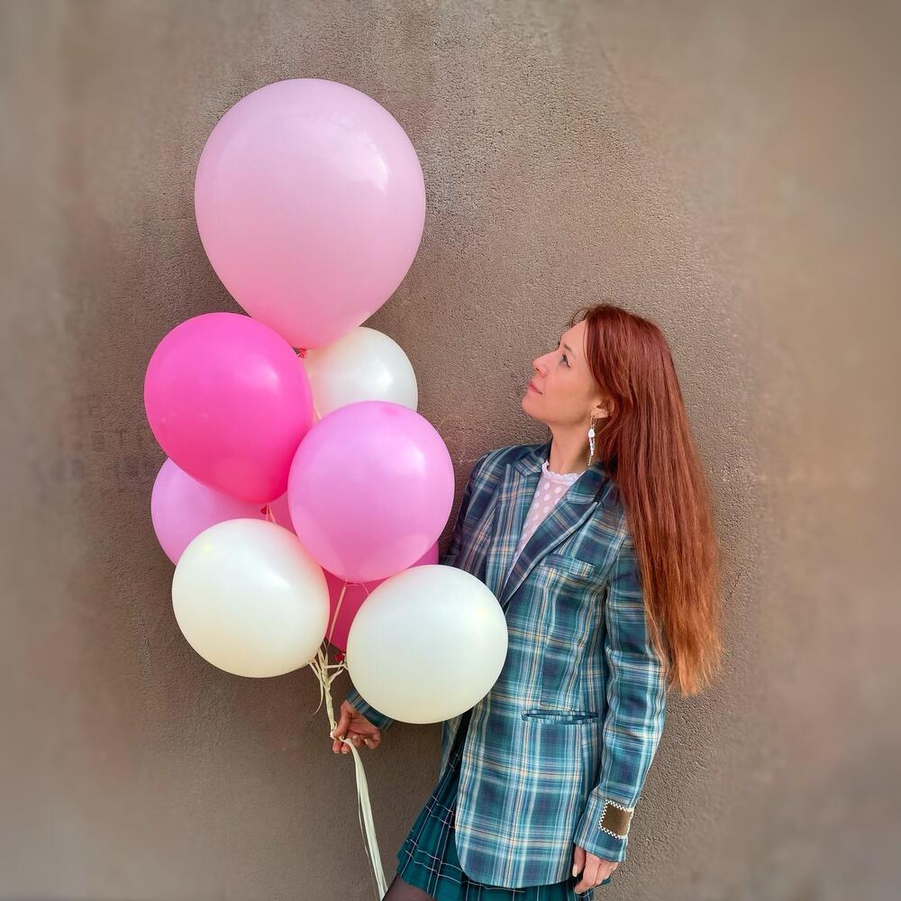 Гелевые шары микс нежные