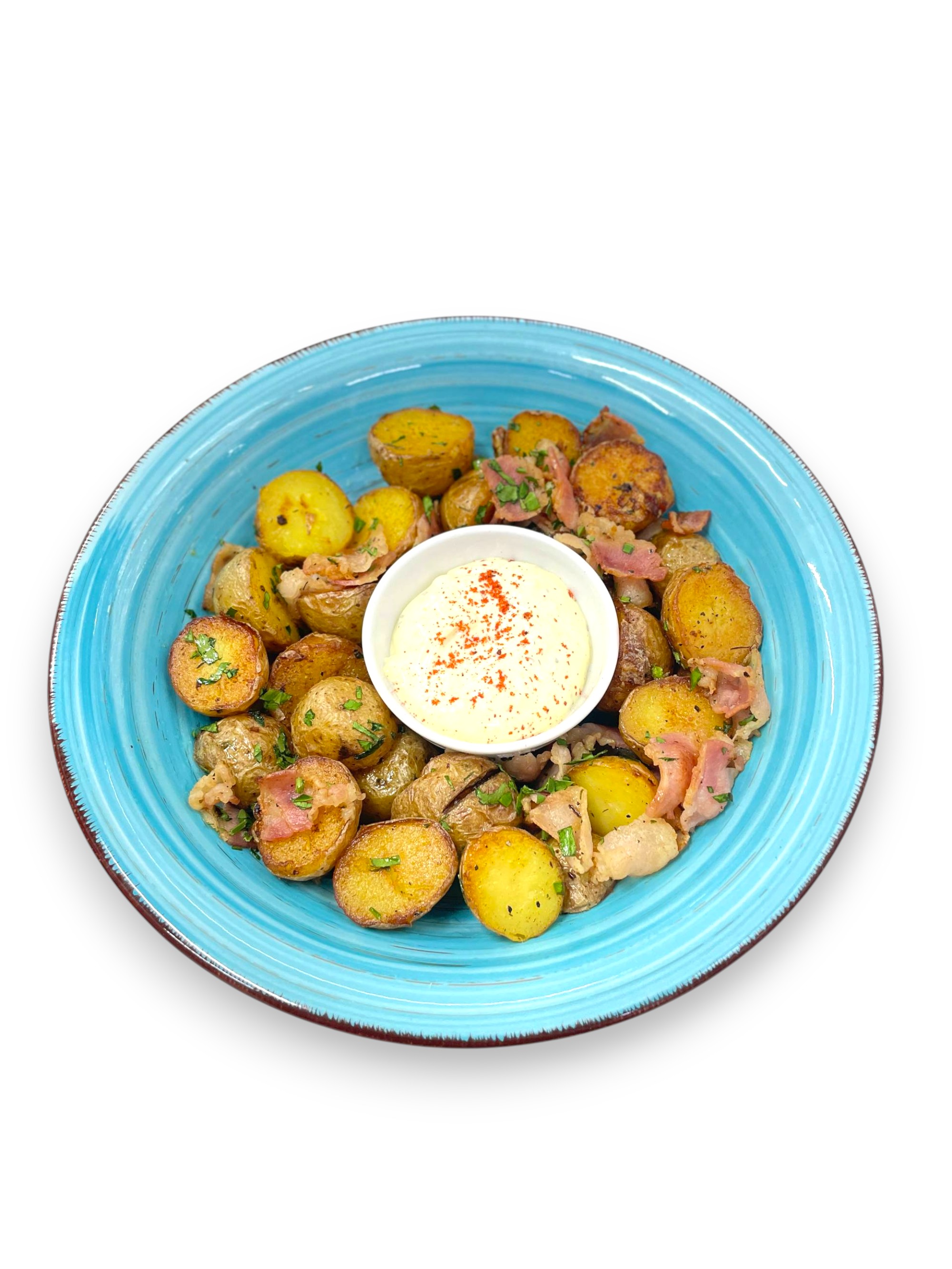 Беби картофель с беконом