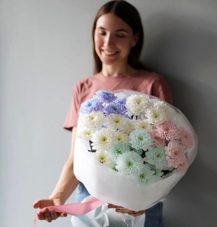 Букет кустовых хризантем